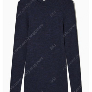 <택있음>COS 크루넥 메리노 울탑/S/네이비멜란지