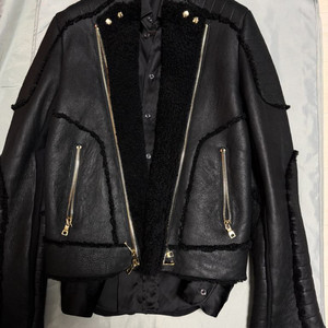 (명작,강추)발망 블랙 금장 시어링 무스탕 자켓 톰포드 무드 이미지