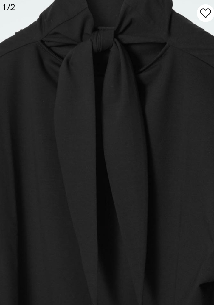 <택있음>COS타이 넥 저지 탑(S/블랙)--1