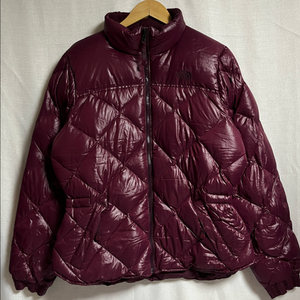 노스페이스 600 버건디 퍼플라벨 경량패딩 자켓 점퍼 L