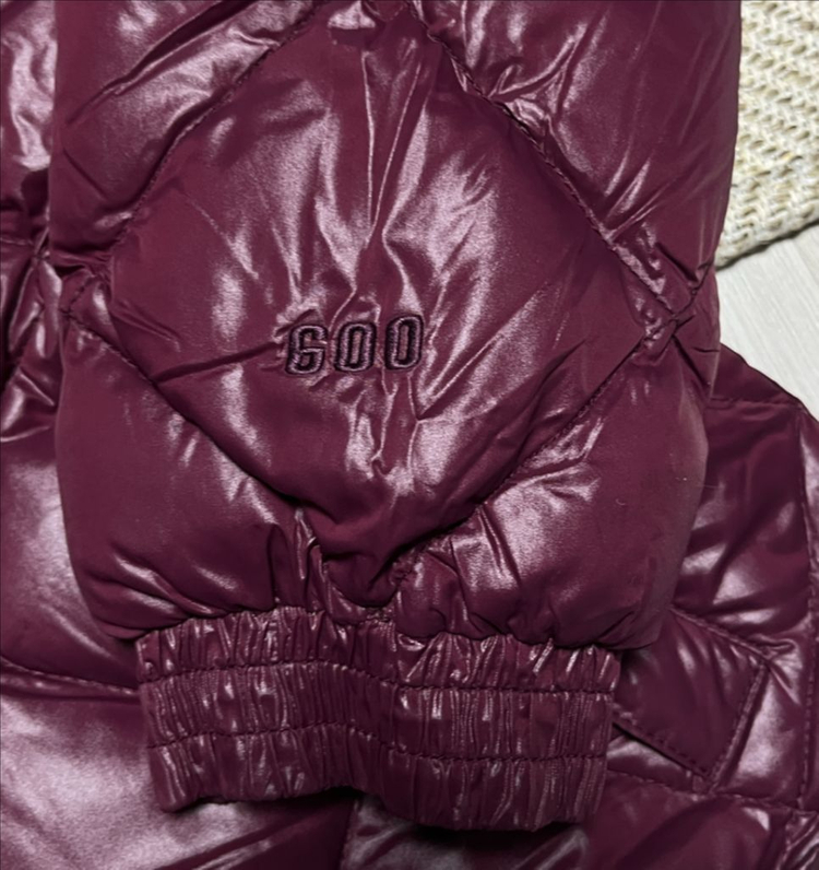 노스페이스 600 버건디 퍼플라벨 경량패딩 자켓 점퍼 L 이미지