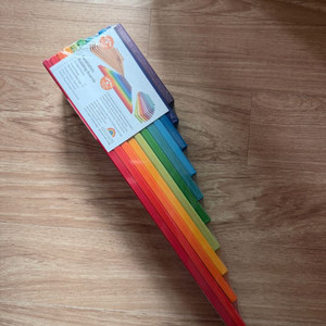 GRIMMS 발도르프 교구 그림스 레인보우 계단 유아 원목 무지개 블럭 아기 장난감