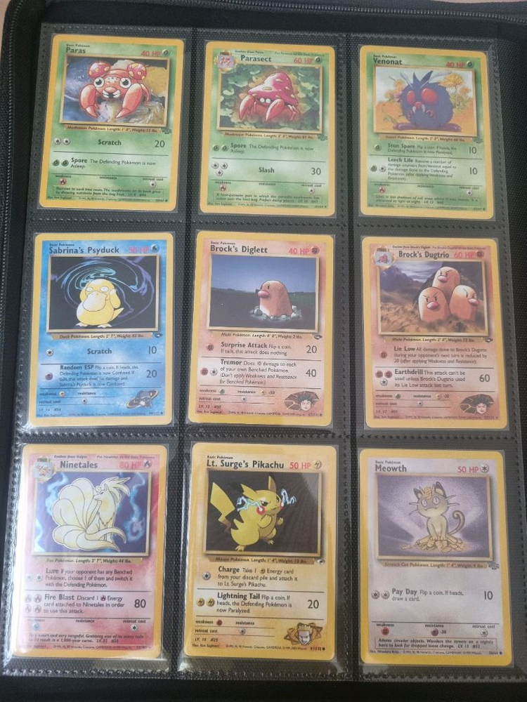 옛날 포켓몬카드(1999) 베이스셋, 정글셋, 화석셋, 짐챌린저 히어로즈셋 팔아요. 이미지