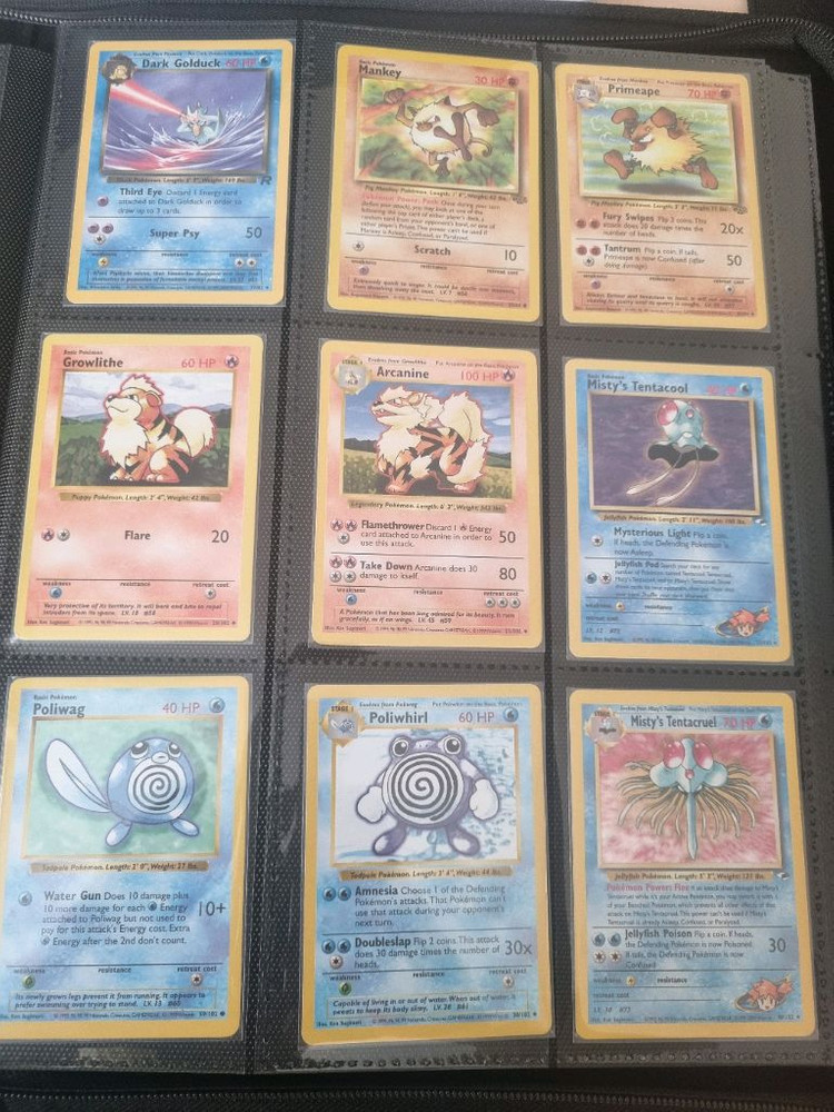 옛날 포켓몬카드(1999) 베이스셋, 정글셋, 화석셋, 짐챌린저 히어로즈셋 팔아요. 이미지