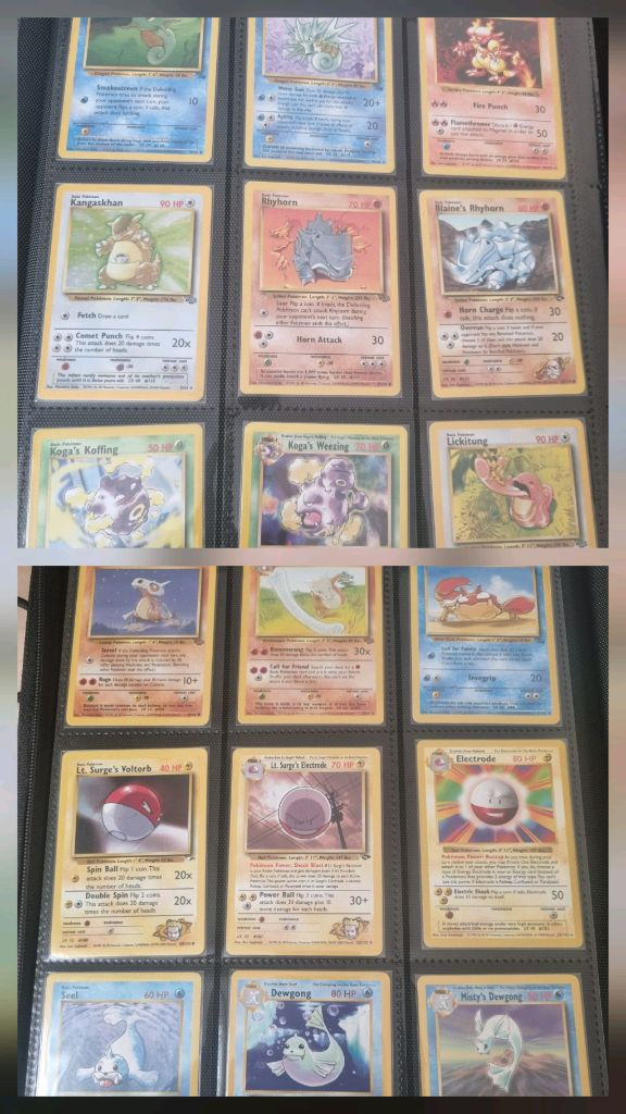 옛날 포켓몬카드(1999) 베이스셋, 정글셋, 화석셋, 짐챌린저 히어로즈셋 팔아요. 이미지