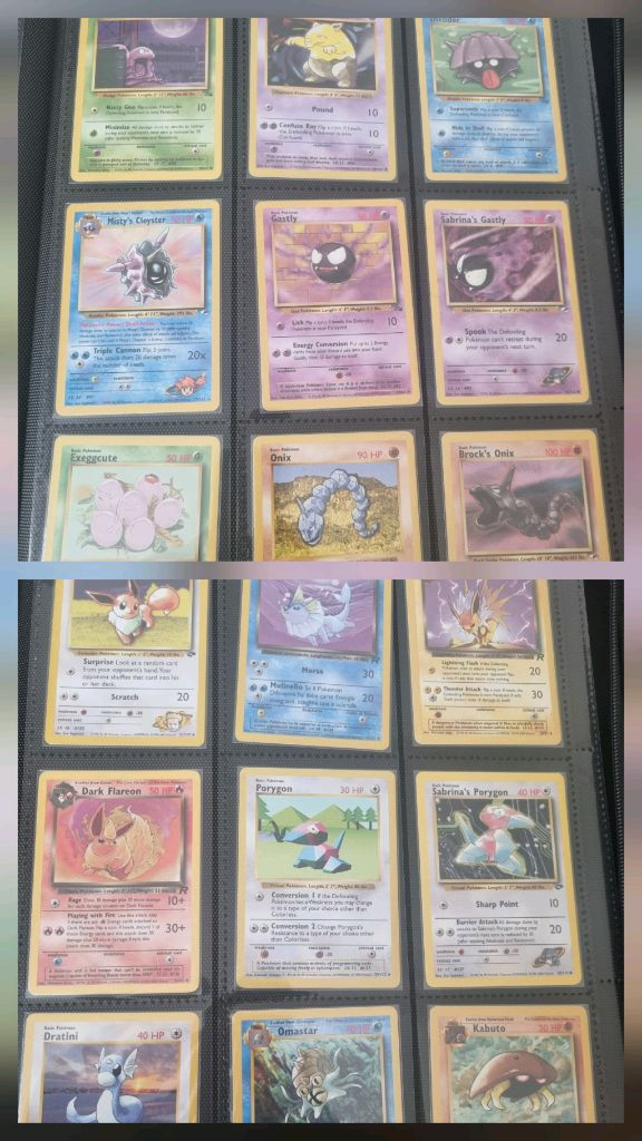 옛날 포켓몬카드(1999) 베이스셋, 정글셋, 화석셋, 짐챌린저 히어로즈셋 팔아요. 이미지