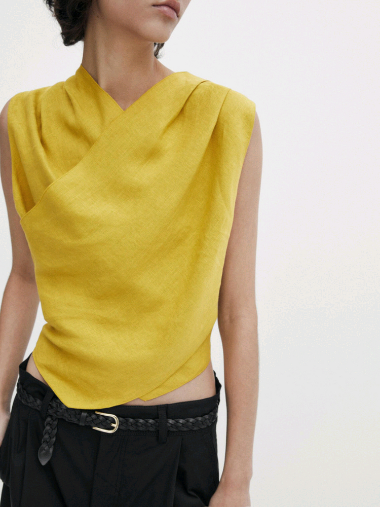 마시모두띠 린넨 크로스 탑 이미지