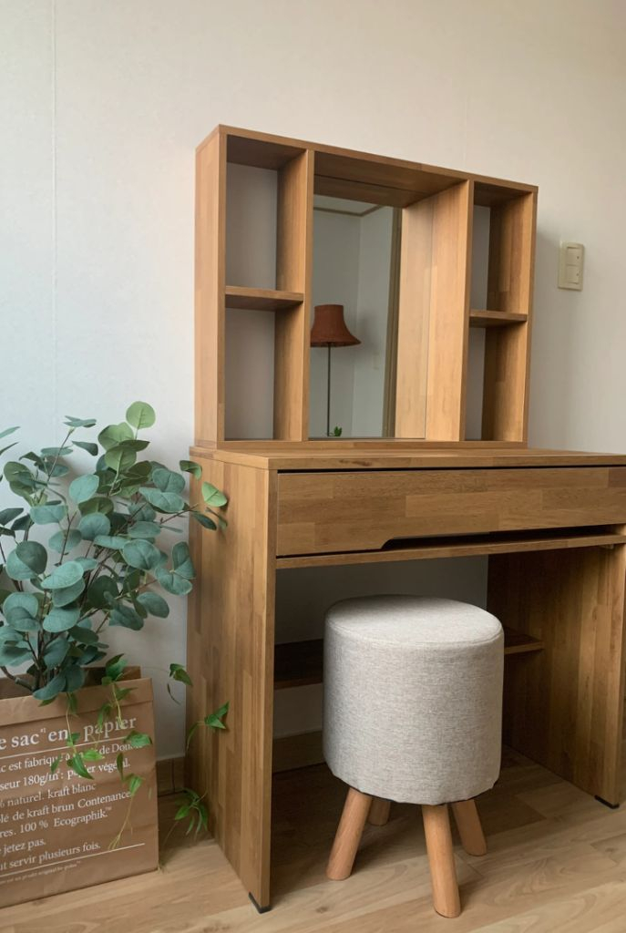 [전국최저가]왕수납 거울 화장대 콘솔 원목 수납장 협탁--6