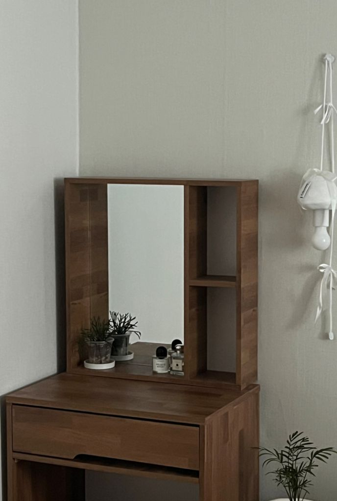 [전국최저가]왕수납 거울 화장대 콘솔 원목 수납장 협탁--7