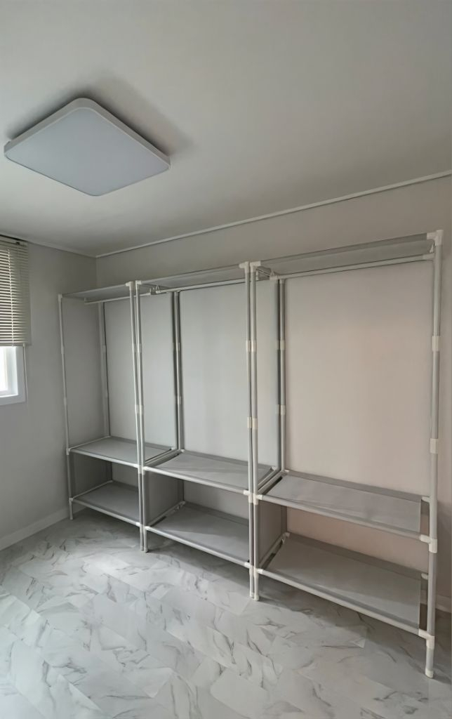 [최저가+사은품]드레스룸 시스템 철제 옷장 옷걸이 행거--4