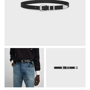 셀린느 미듐 웨스턴 벨트 빈티지 카프스킨