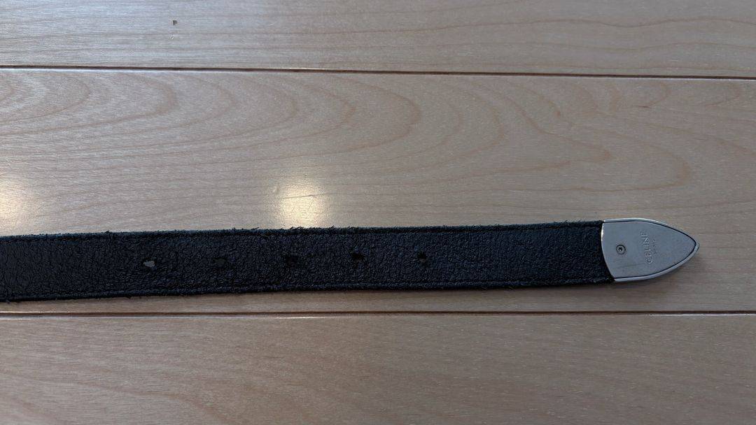 셀린느 미듐 웨스턴 벨트 빈티지 카프스킨--3