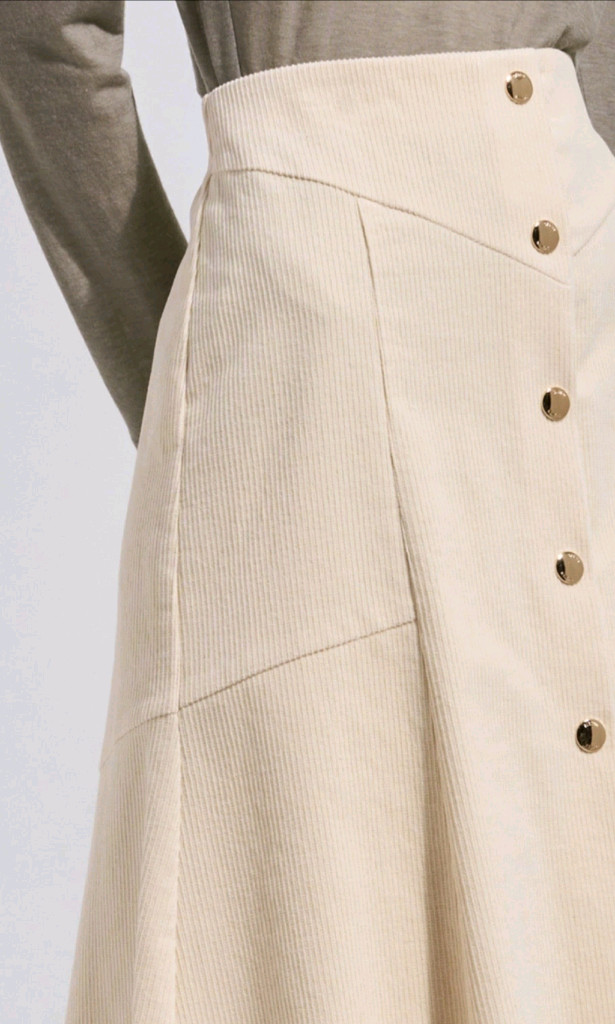 시스템 코듀로이 스커트--1