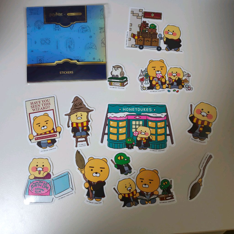카카오프렌즈 카카오 춘식이 라이언 해리포터 귀여운 빈티지 스티커 다꾸 다이어리 꾸미기 인테리어 소품 장식 방꾸미기 이미지