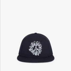 데님 티어스 피스 리스 스냅 백 캡 네이비