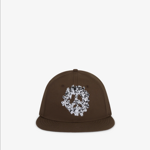 데님 티어스 피스 리스 스냅 백 캡 브라운