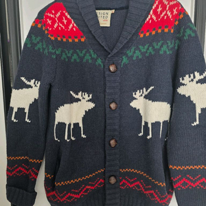 DESIGN UNITED 사슴 패턴 가디건95