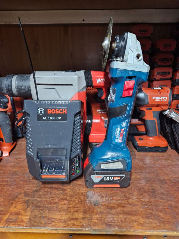 보쉬충전그라인더 GWS 18V-7브러쉬리스모터 배터리까지 보쉬그라인더 A급 이미지