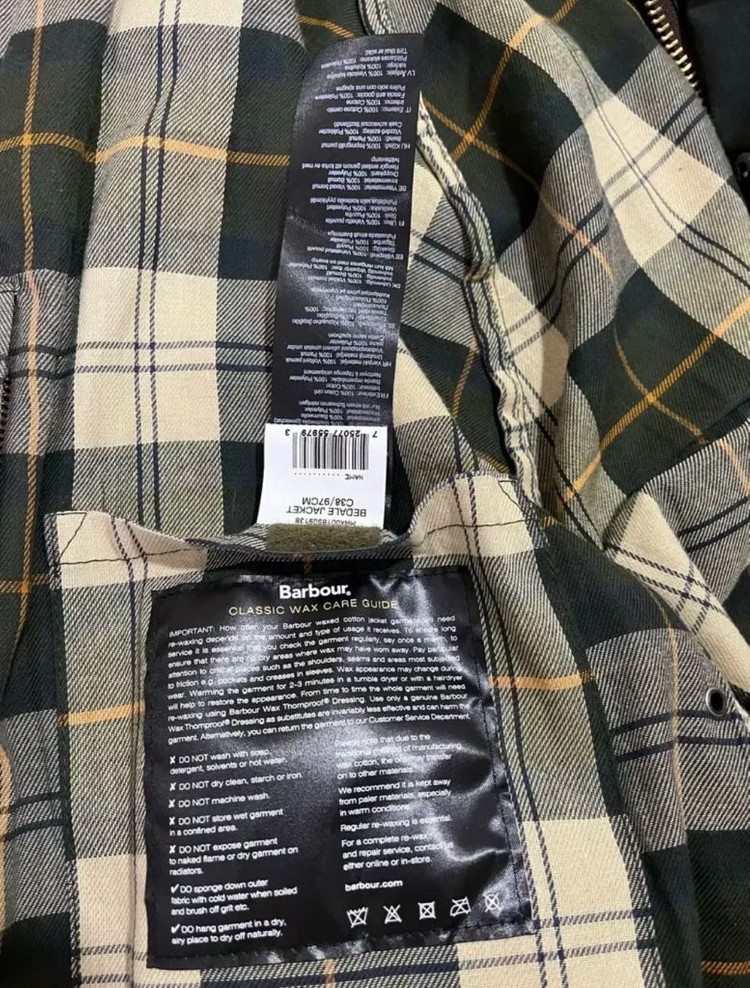 바버 인터네셔널A7 오리지널 블랙 36 왁스자켓 남성--4