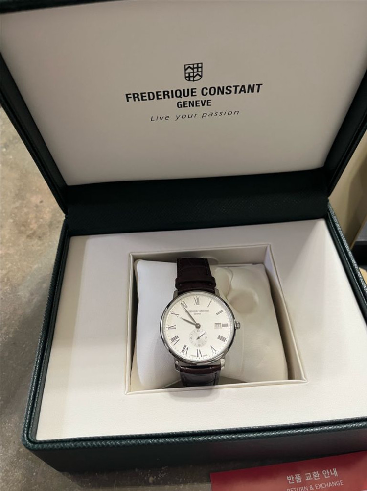 프레드릭콘스탄트 슬림라인 FC-245WR5S6- DBR 남성 가죽 시계--1