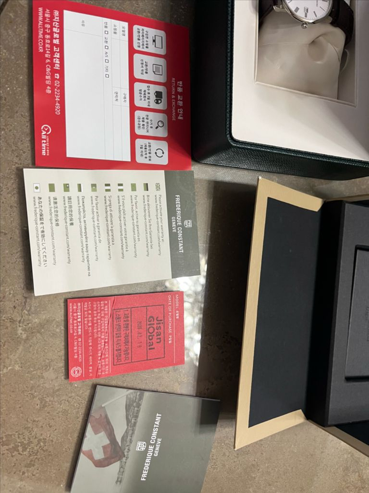 프레드릭콘스탄트 슬림라인 FC-245WR5S6- DBR 남성 가죽 시계--2