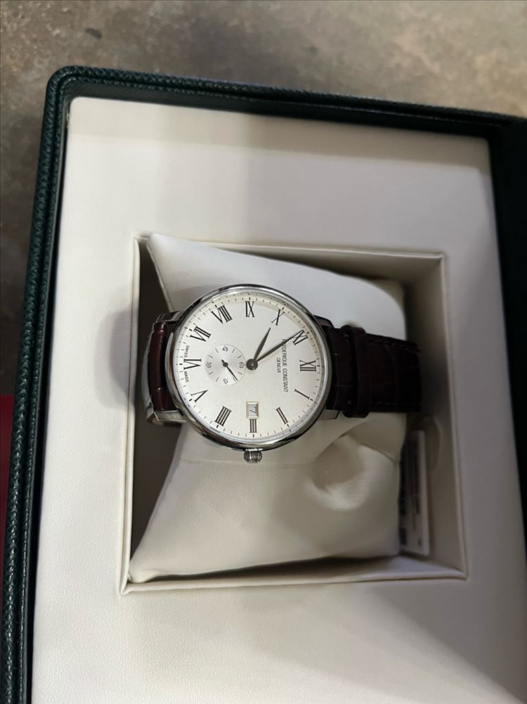 프레드릭콘스탄트 슬림라인 FC-245WR5S6- DBR 남성 가죽 시계--5