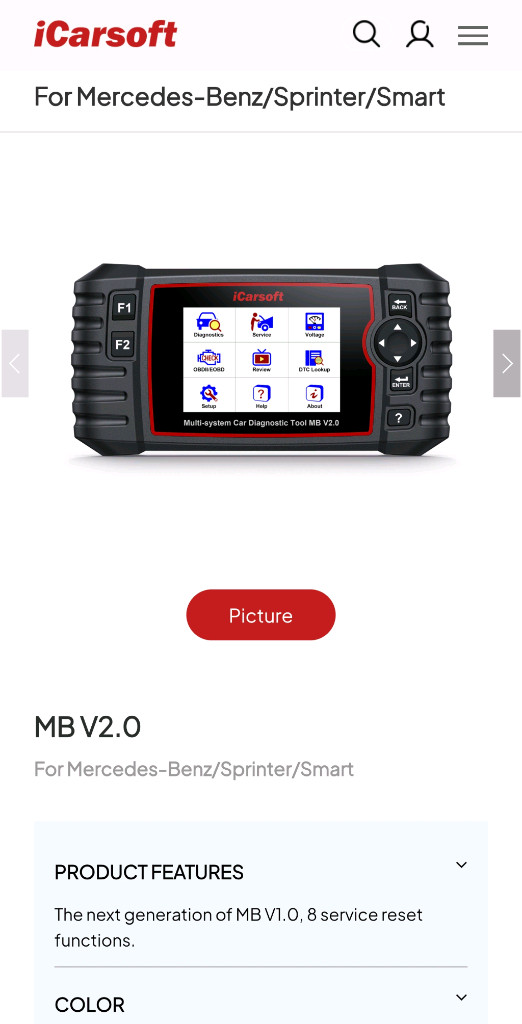 벤츠 진단기 iCarsoft MB V2.0--2