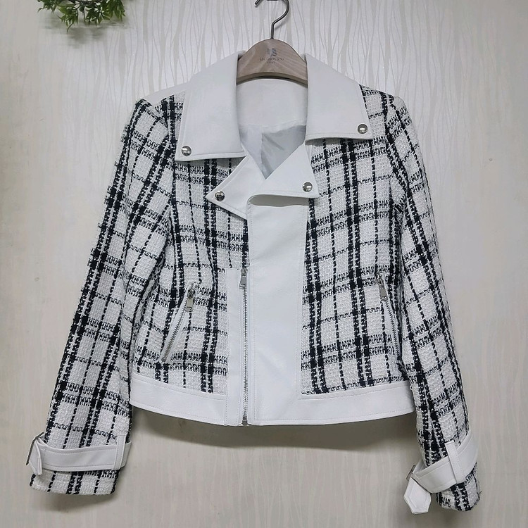 새상품 트위트 레더 라이더 가죽 자켓 봄 가을 44~55초--2