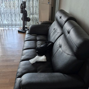 천연가죽 4인용 소파 이미지