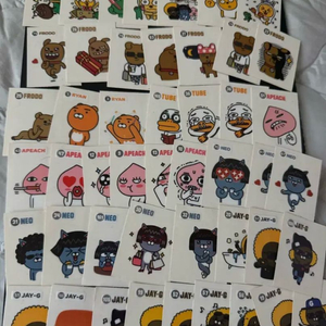 일괄급처) 카카오 띠부씰 47개, 짱구 카드, 키링 이미지