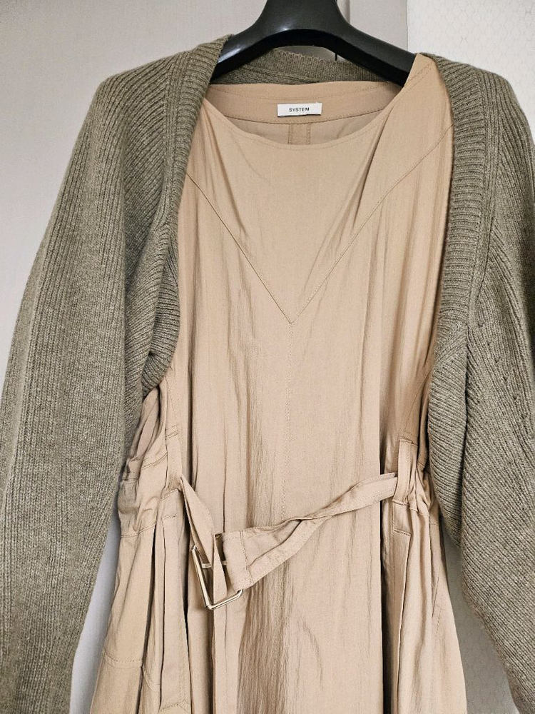 시스템 돌먼 드레스 원피스 볼레로 세트--5