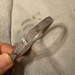 러브 팔찌 18k 풀파베 화이트골드8돈