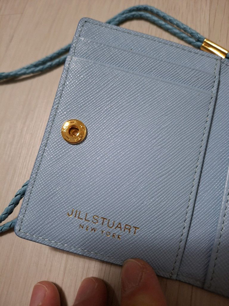 질스튜어트 블루 카드지갑,질스튜어트 하늘색 카드지갑--1