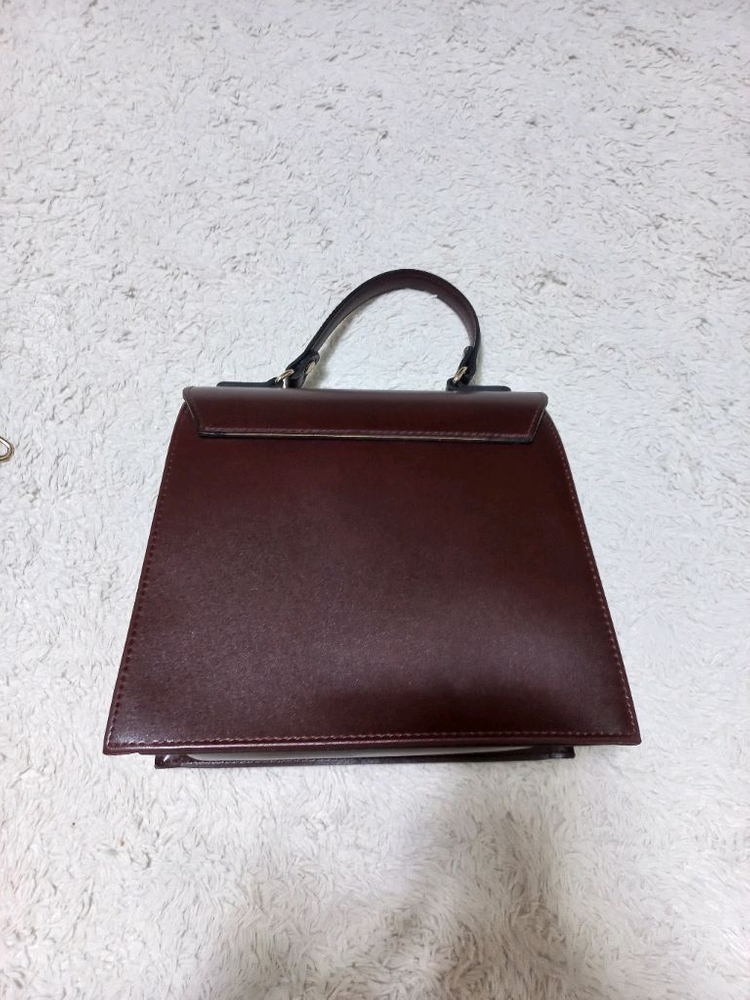 초콜릿백,토트백,사각핸드백,정장,클래식,크로스백,숄더백,버건디,가죽 핸드백--3