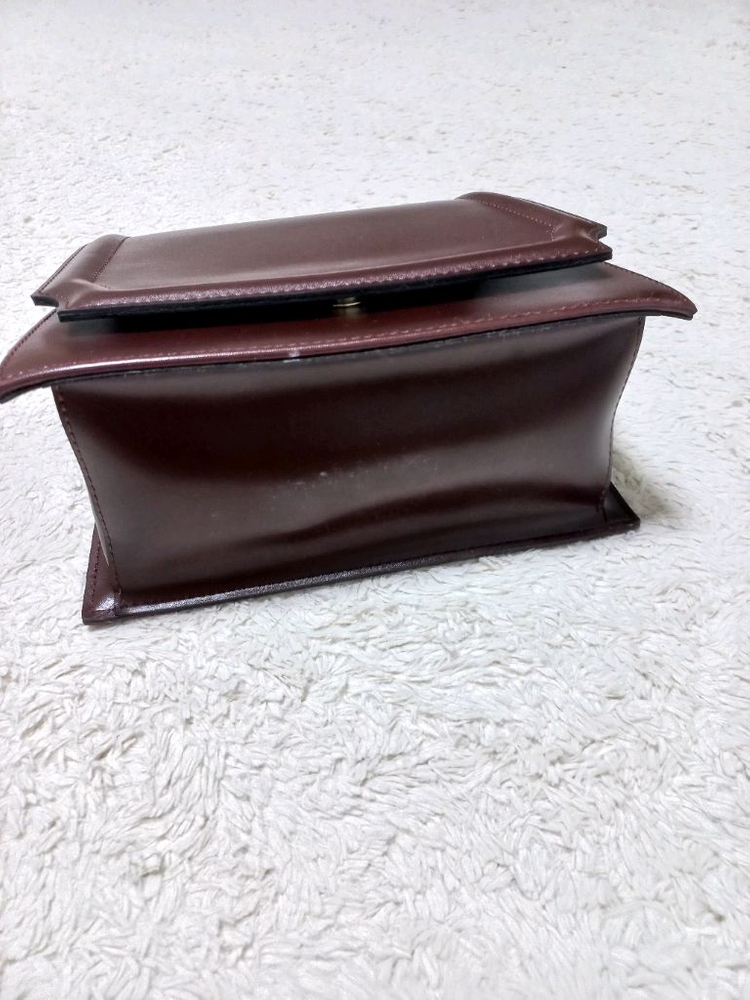 초콜릿백,토트백,사각핸드백,정장,클래식,크로스백,숄더백,버건디,가죽 핸드백--8