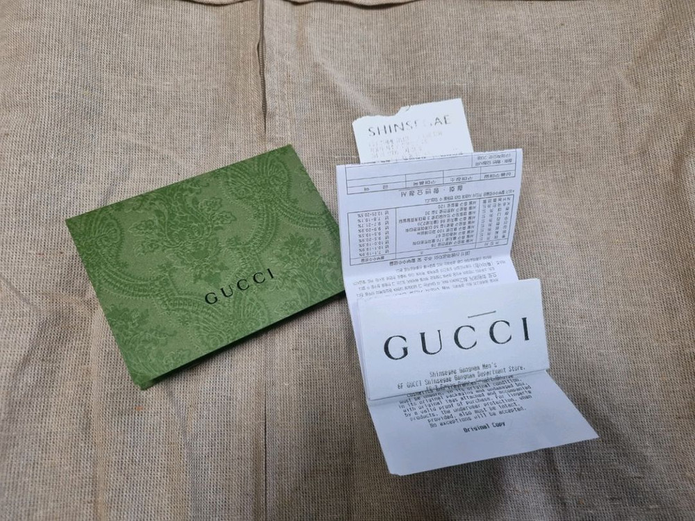 S급 구찌 남성 리버서블 자켓 블루종--8