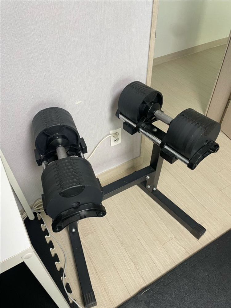 홈짐 세트(거상 gs - 16, 누오덤벨, 벤치, 바벨, 원판, 각종 그립 포함) 이미지