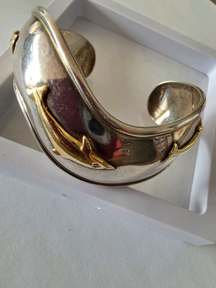 실버+14K 콜라보 터프 팔찌--5