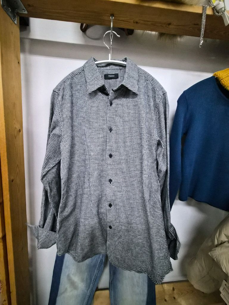 띠어리 체크셔츠--2