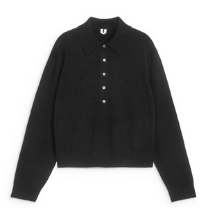 아르켓 울 폴로 스웨터 블랙