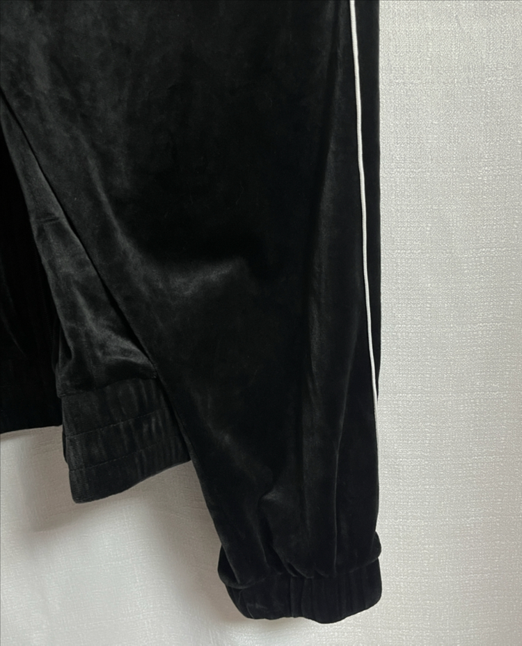 널디 오버핏 크롭 벨벳 져지 트랙탑 자켓 점퍼 L--1