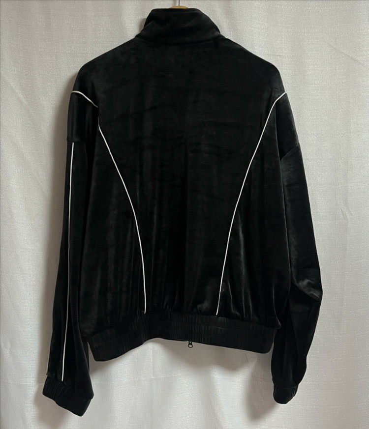 널디 오버핏 크롭 벨벳 져지 트랙탑 자켓 점퍼 L--6