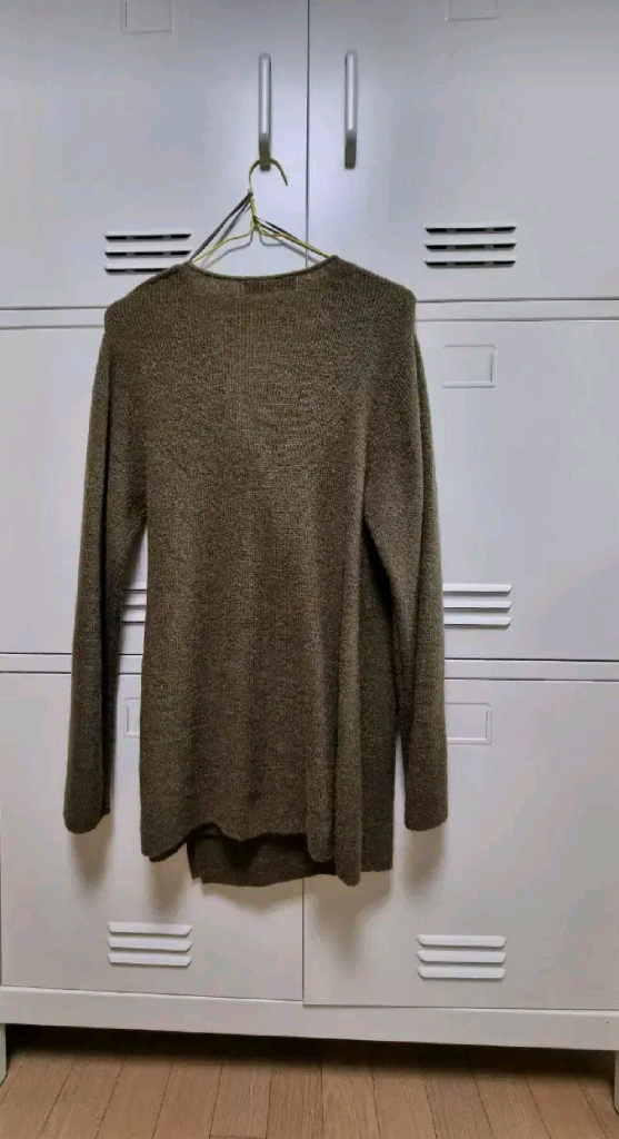 zara 자라 크로스 니트 가디건 - 카키,M 이미지
