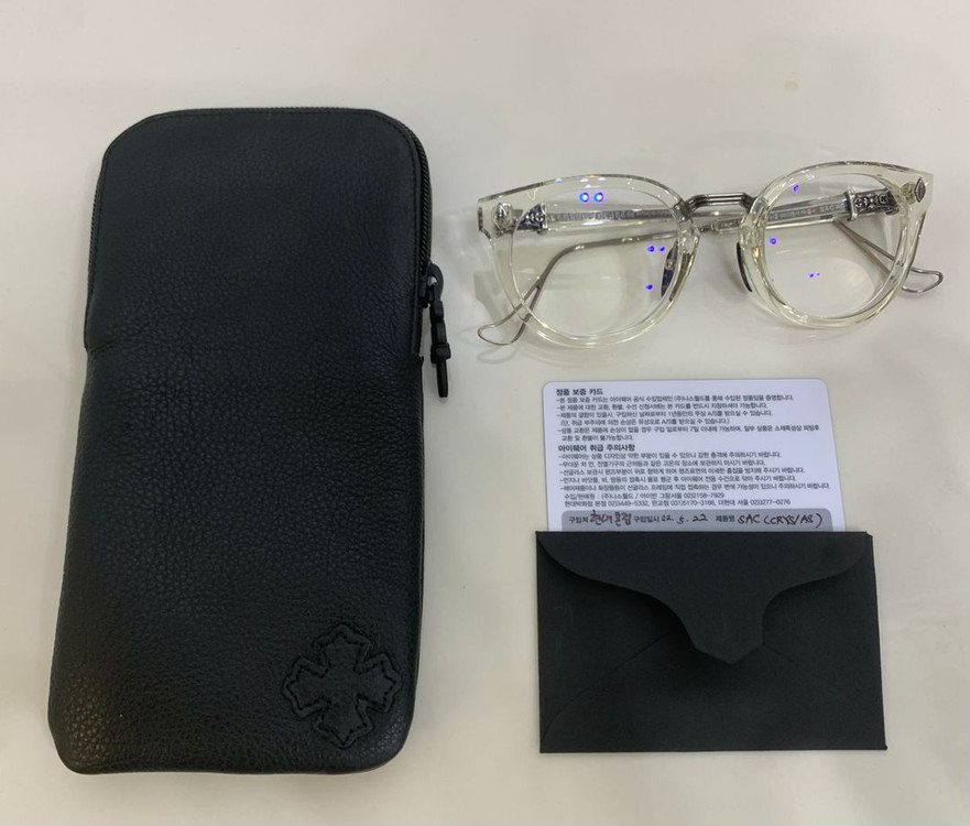 크롬하츠 SAC 크리스탈 클리어&앤틱실버 안경 [CRYS/AS] 이미지
