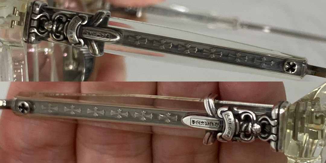 크롬하츠 SAC 크리스탈 클리어&앤틱실버 안경 [CRYS/AS] 이미지