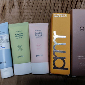 썬크림 5종(코스알엑스,프리메라,구달,마녀공장),비비1종(미샤 초보양)