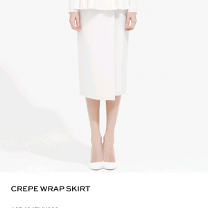 아보아보 CREPE WRAP SKIRT 랩 스커트 화이트 [새상품, 정품, 택 있음]