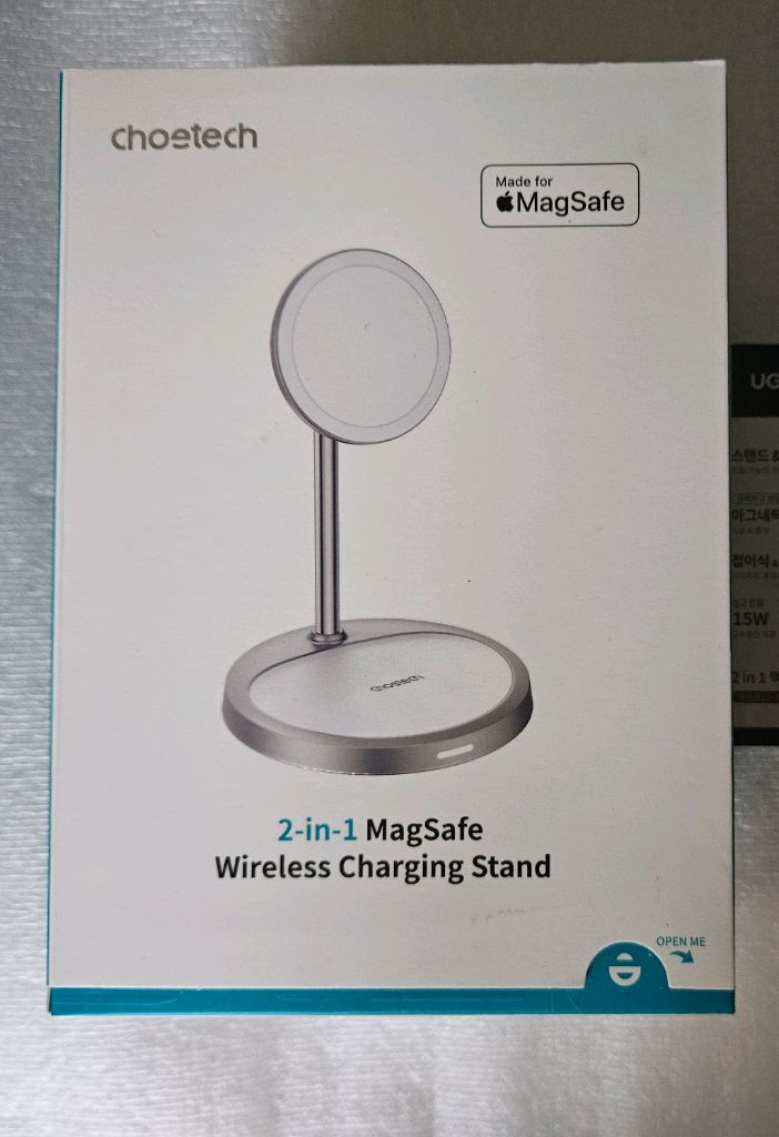 애플 공식 MFM인증 맥세이프 무선 충전기 CHOETECH 2in1 국내정품 신동품 풀박스,엔커 Qi2 맥세이프 2--1