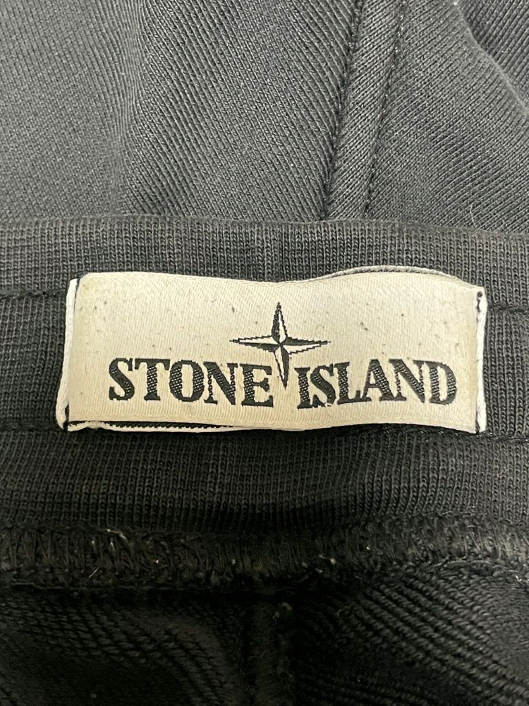 [ L ] 스톤아일랜드 와펜패치 카고 조거팬츠 밴딩 블랙--2