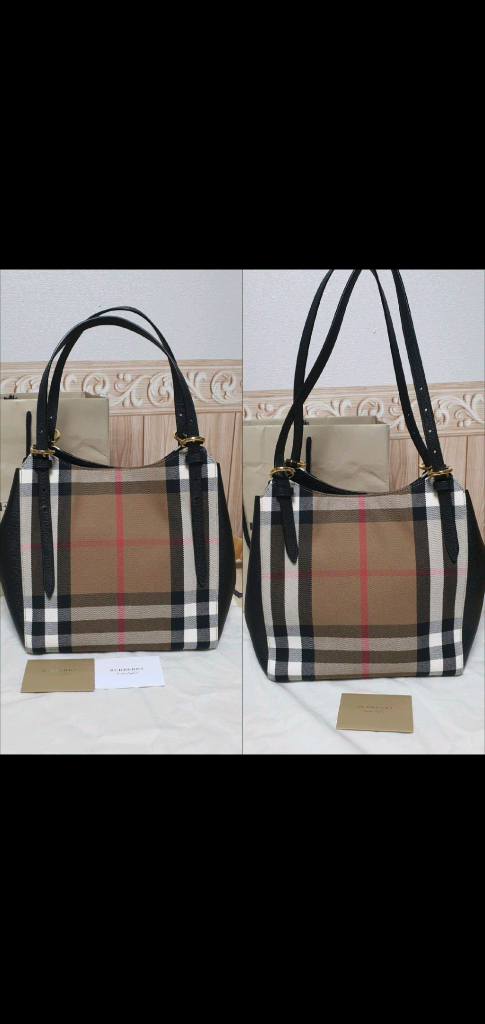 버버리 캔터비 숄더백 토트백 정품S급(감정O)구찌프라다루이비통디올고야드샤넬셀린느보테가생로랑발렌시아가가방--2